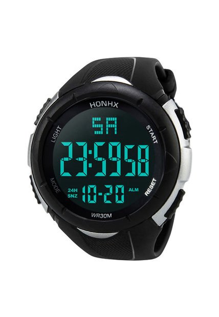 Reloj Digital Hombres LED Militar Deportivo 248 Negro Blanco