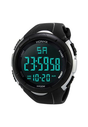 Reloj Digital Hombres LED Militar Deportivo 248 Negro Blanco
