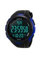 Reloj Digital Hombres LED Militar Deportivo 248 Negro Azul de Frenezi