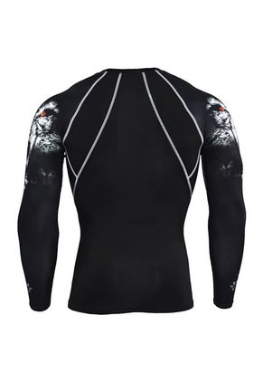 Conjunto Deportivo Compresion Hombre Camiseta Pantalon 721 Negro