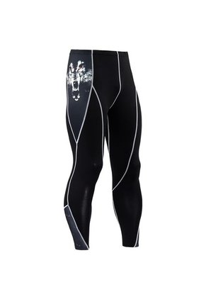 Conjunto Deportivo Compresion Hombre Camiseta Pantalon 721 Negro