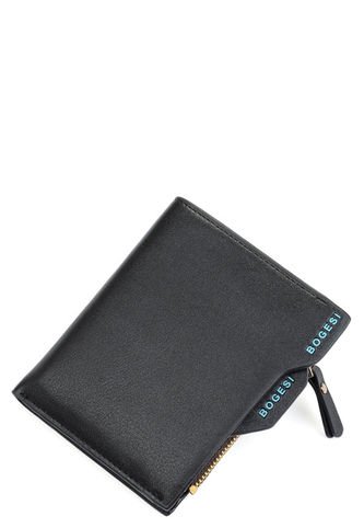Color Negro- Billetera Monedero Hombre Cuero PU Color Negro- Billetera Monedero Hombre Cuero PU