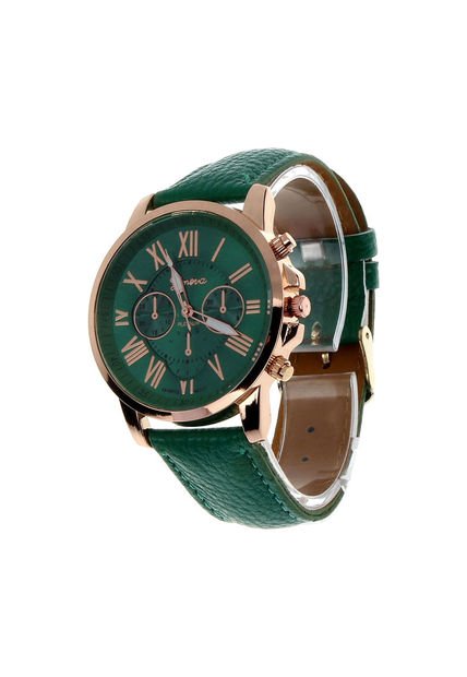Reloj Para Mujer Analogo Numeros Romanos Verde
