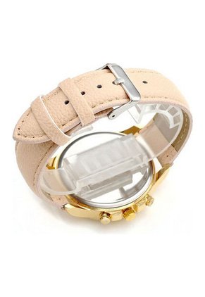 Reloj Para Mujer Analogo Numeros Romanos Beige