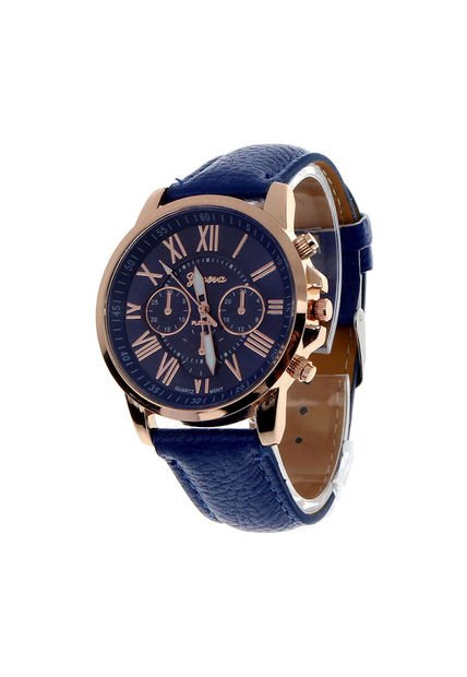 Reloj Mujer Analogo Numeros Romanos - Color Azul Oscuro
