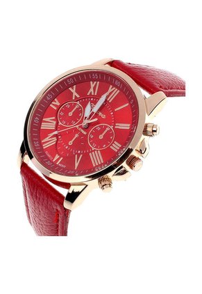 Reloj Mujer Analogo Numeros Romanos - Color Rojo