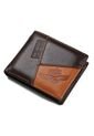 Billetera Hombre Cuero Cremallera Tipo 1B G8042 Cafe Marron de Frenezi