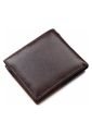 Billetera Hombre Cuero Cremallera Tipo 1B G8042 Cafe Marron de Frenezi