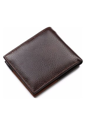 Billetera Hombre Cuero Cremallera Tipo 1B G8042 Cafe Marron