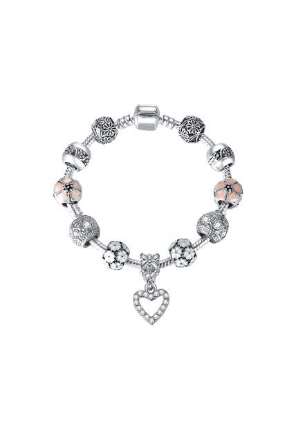 Pulsera Mujer Cristal Murano Plateado 3840