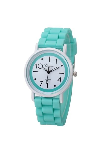 Reloj Mujer Cuarzo Deportivo Silicona Azul