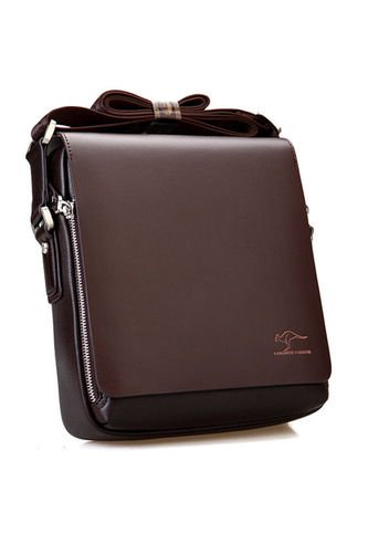 Bolso Hombre Cuero PU YS-4361-DS Medida 19*17*7cm Marron Frenezi