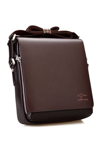 Bolso Hombre Cuero PU YS-4361-DS Medida 19*17*7cm Marron