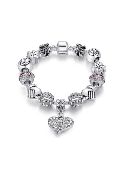 Pulsera Mujer Cristal Murano Plateado 3307