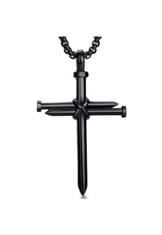 Dije Collar Cruz Hombres 319 Negro Frenezi
