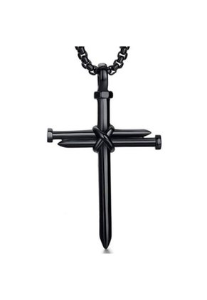 Dije Collar Cruz Hombres 319 Negro