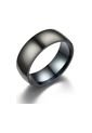 Anillo Hombre Carburo Titanio Clasico 4DC Negro de Frenezi
