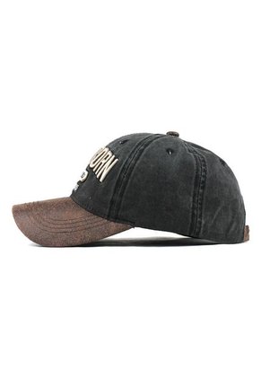 Gorras Beisbol Unisex Algodon Bordada Ajustable 426 Negro Marron