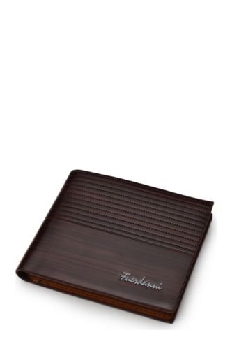 Billetera Vintage Hombres Cuero Delgado LCC-D001 Cafe Frenezi