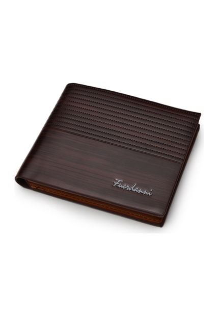 Billetera Vintage Hombres Cuero Delgado LCC-D001 Cafe