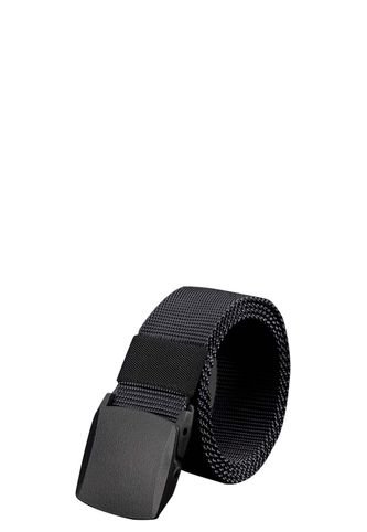 Cinturon Reata Hombre Militar Hebilla ABS 3276 Negro Frenezi