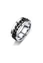 Anillo Hombres Unisex Rock Acero Inoxidable 016 de Frenezi
