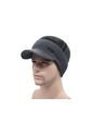 Gorro Beanie Visera Unisex Pasamontañas Gris Claro Negro de Frenezi