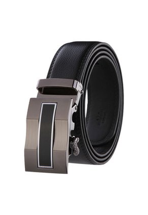 Cinturon Hombre Lujo Hebilla Automatica # 1 - Color Negro