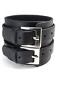 Brazalete Ancho Hombre Cuero Genuino - Negro de Frenezi