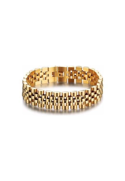 Pulsera Lujo Acero Inoxidable Hombres 200mm 101608 Dorado