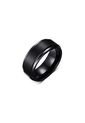 Anillo Carburo Tungsteno 8mm Hombres Negro Mate de Frenezi