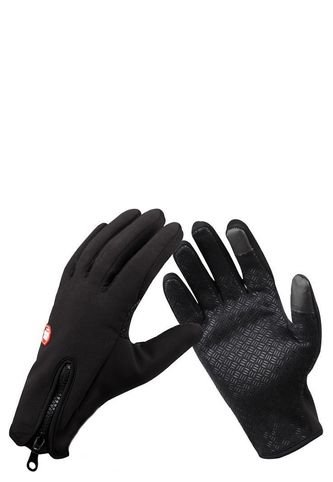 Guantes Ciclismo Negro Windstopper Hombre Dedo Largo Frenezi