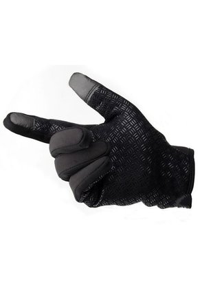 Guantes Ciclismo Negro Windstopper Hombre Dedo Largo