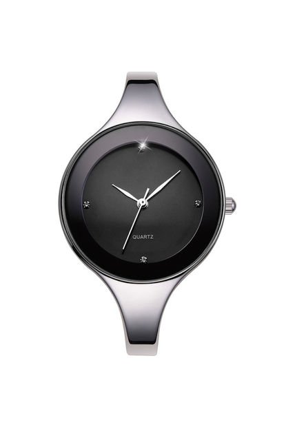 Reloj Para Mujer Analogico Cuarzo Acero Inox. 9001 Negro