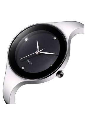 Reloj Para Mujer Analogico Cuarzo Acero Inox. 9001 Negro