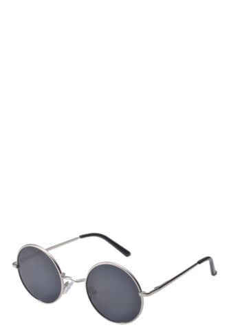 Gafas Sol Clasicas Polarizadas Vintage Retro BPZJ Plateado Negro Frenezi
