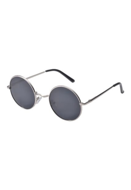Gafas Sol Clasicas Polarizadas Vintage Retro BPZJ Plateado Negro