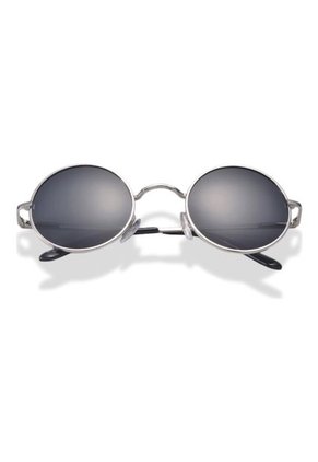 Gafas Sol Clasicas Polarizadas Vintage Retro BPZJ Plateado Negro
