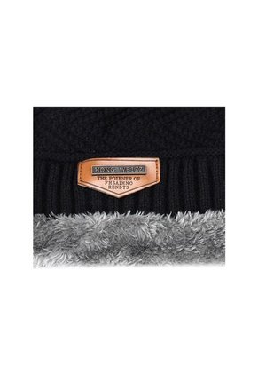 Gorro Invierno Hombre Tejido Grueso Punto Algodon HW Gris