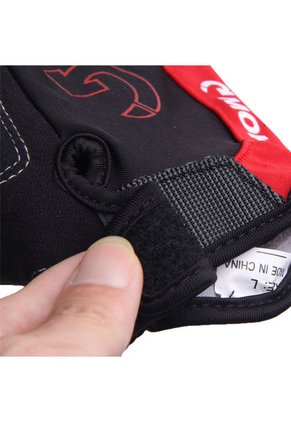 Guantes Ciclismo Medio Dedo Rojo