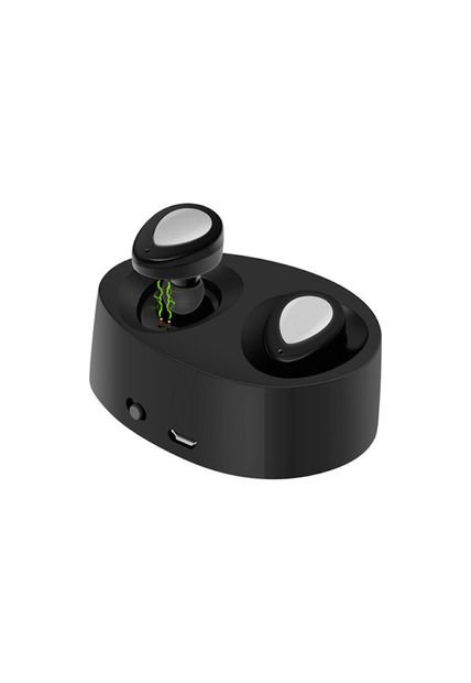 Mini Auriculares Inalambricos Microfono K2 TWS Negro Gris