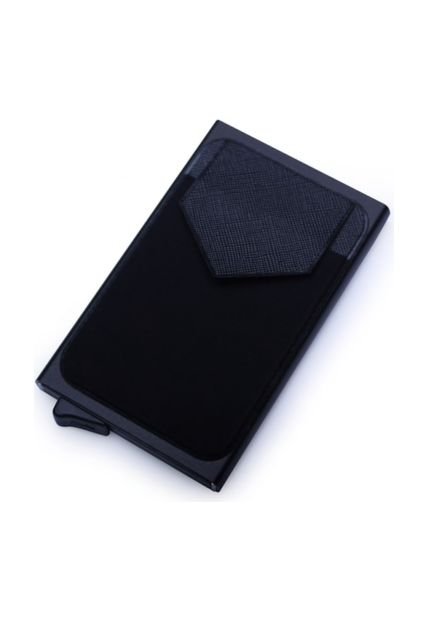 Billetera Cartera Aluminio Proteccion RFID QB0097 Negro