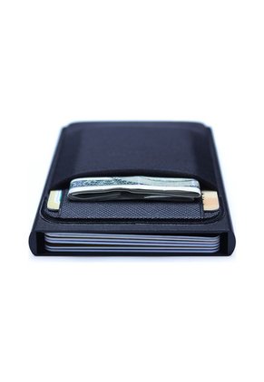 Billetera Cartera Aluminio Proteccion RFID QB0097 Negro