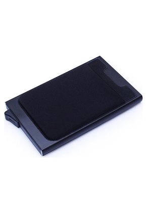 Billetera Cartera Aluminio Proteccion RFID QB0097 Negro A