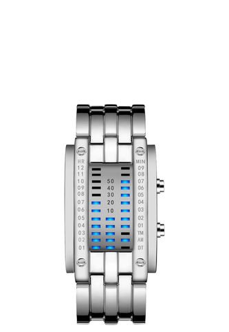 Reloj Electronico Mujer Binario CE-1133 Plata 17cm Frenezi