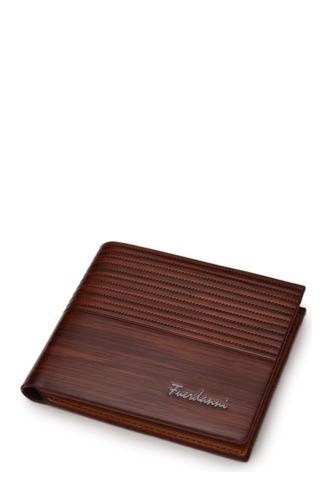 Billetera Vintage Hombres Cuero Delgado LCC-D001 Marron Frenezi