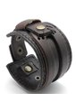 Brazalete Ancho En Cuero - Color Marron de Frenezi