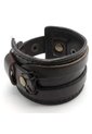 Brazalete Ancho En Cuero - Color Marron de Frenezi