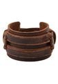 Brazalete Ancho En Cuero - Color Marron de Frenezi