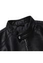 Chaqueta Hombre Cuero PU Casual Motociclismo Moda 8128 de Frenezi